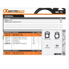 JUNTA CABEZA CILINDRO MONDIAL EX 150K C/O'RING