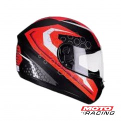 CASCO SPIKE PRISMA NEGRO MATE ROJO PEELS "L"