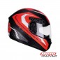 CASCO SPIKE PRISMA NEGRO MATE ROJO PEELS "L"