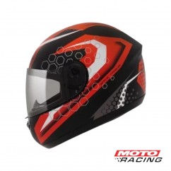 CASCO SPIKE PRISMA NEGRO MATE ROJO PEELS "XL"