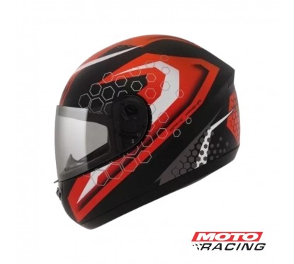 CASCO SPIKE PRISMA NEGRO MATE ROJO PEELS "XL"