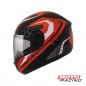 CASCO SPIKE PRISMA NEGRO MATE ROJO PEELS "XL"