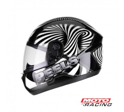 CASCO SPIKE 3D NEGRO- BLANCO PEELS "M"