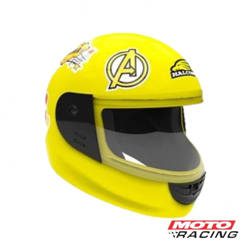CASCO HALCON H5 KIDS STICKERS AMARILLO BRILLO "XS" 54mm