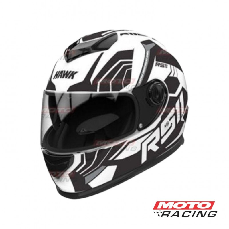CASCO HAWK INTEGRAL RS11 REVO NEGRO -  BLANCO "XL" 62cm