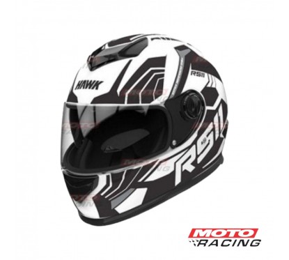 CASCO HAWK INTEGRAL RS11 REVO NEGRO -  BLANCO "XL" 62cm