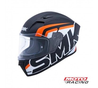 CASCO STELLAR STAGE NEGRO MATE- NARANJA S- VISOR SMK "M"