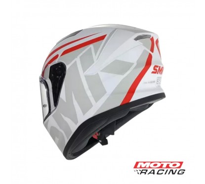 CASCO STELLAR STAGE BLANCO MATE- ROJO S- VISOR SMK "S"