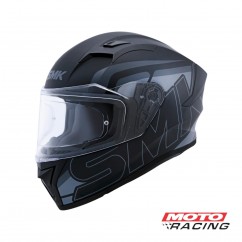 CASCO STELLAR STAGE NEGRO MATE- GRIS S- VISOR SMK "XL"
