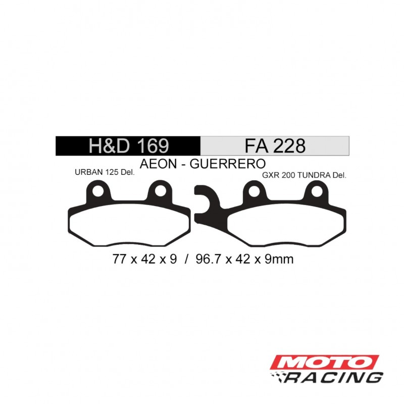 PASTILLA FRENO YAMAHA XTZ 125- 250 - DR 350 FA135 HD169 (BOSCH)