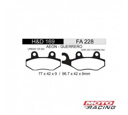 PASTILLA FRENO YAMAHA XTZ 125- 250 - DR 350 FA135 HD169 (BOSCH)