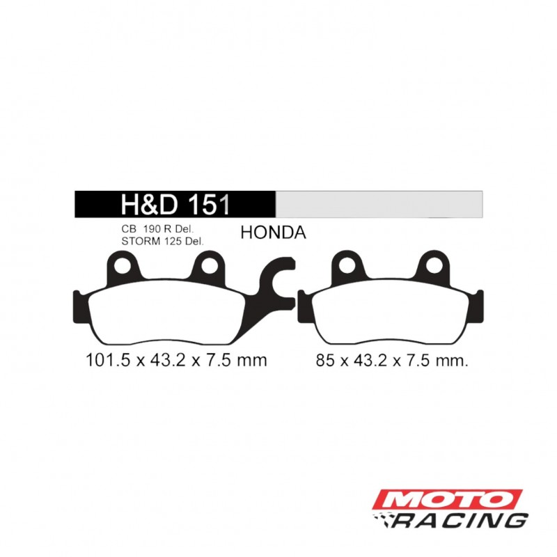 PASTILLA FRENO HONDA STORM 125 - HD151 (BOSCH)