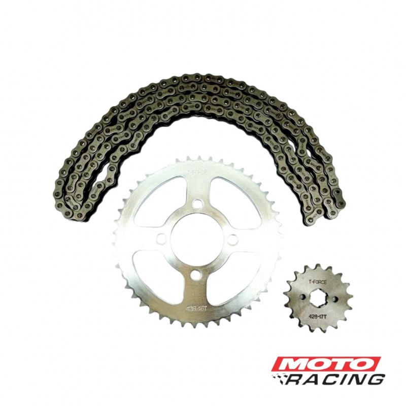 KIT TRANSMISION MOTOMEL SKUA 150 Z-46- 17C- CAD 428H (T-FORCE)