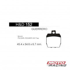 PASTILLA FRENO BAJAJ PULSAR 220 TRASERA (HADA) HD152