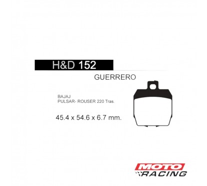 PASTILLA FRENO BAJAJ PULSAR 220 TRASERA (HADA) HD152