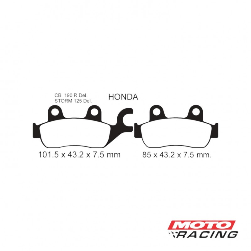 PASTILLA FRENO HONDA CB 190 R DELANTERA - HD151 (KISHO)