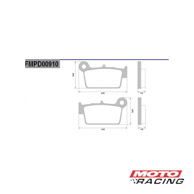 PASTILLA FRENO TRASERO YAMAHA YZF- WR FMPD00910 (FRAS-LE)