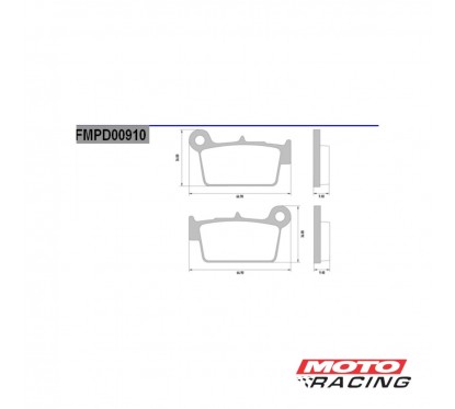 PASTILLA FRENO TRASERO YAMAHA YZF- WR FMPD00910 (FRAS-LE)