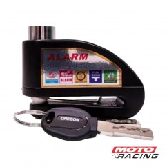 CANDADO TRABA DISCO C- ALARMA PIT008 PERNO 7MM NEGRO (OREGON)