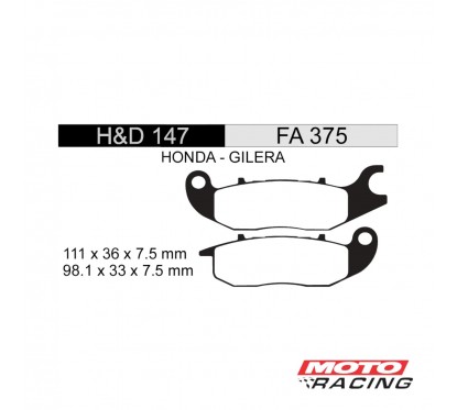 PASTILLA FRENO HONDA WAVE M-N- CBF 150 INVICTA- NEW TITAN (HD)