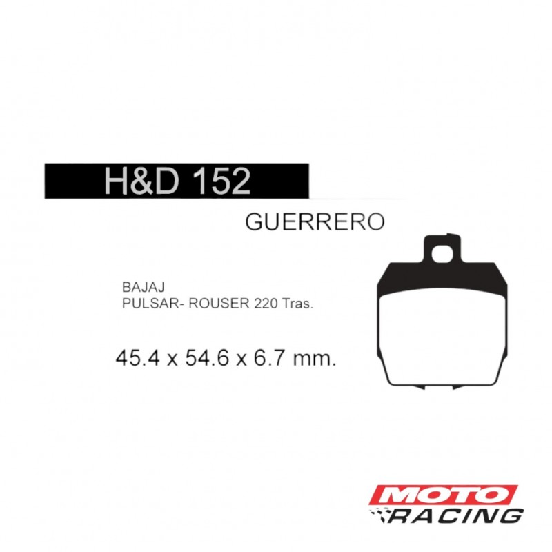 PASTILLA FRENO BAJAJ PULSAR ROUSER 220 TRASERA