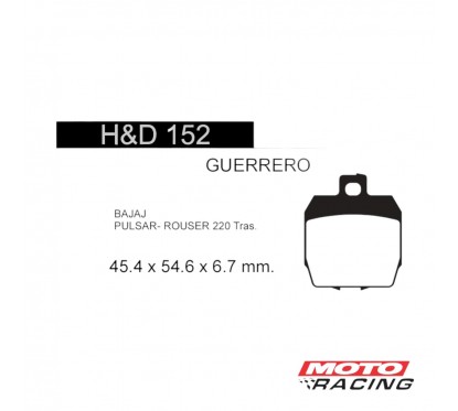PASTILLA FRENO BAJAJ PULSAR ROUSER 220 TRASERA