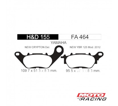 PASTILLA FRENO YAMAHA CRYPTON NEW-  NEW YBR 125 -  XTZ 250 FA464