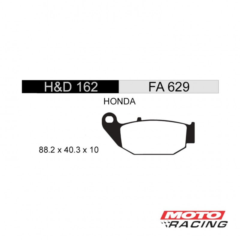 PASTILLA FRENO HONDA CBF 150 INVICTA  / CB 190  TRASERA FA629