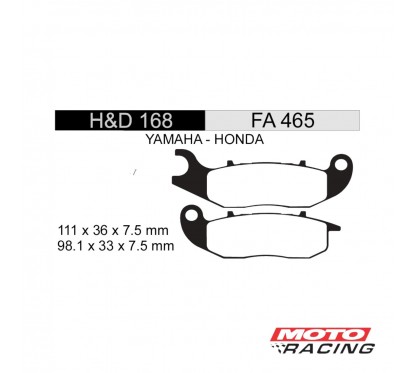 PASTILLA FRENO YAMAHA XTZ 250 16 DEL-  CRF 250 L 13 DEL FA465