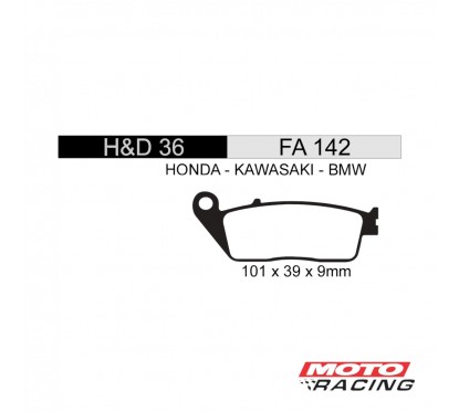 PASTILLA FRENO HONDA CBR 1000 -  VFR 750 DEL FA196 (HD)