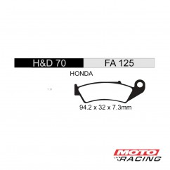PASTILLA FRENO HONDA FALCON -  TORNADO HD70- FA125 -FA185