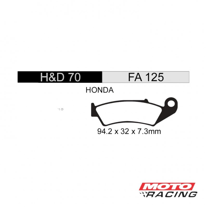 PASTILLA FRENO HONDA FALCON / TORNADO HD70= FA125 =FA185