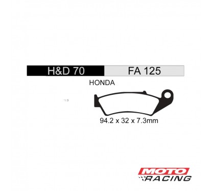 PASTILLA FRENO HONDA FALCON -  TORNADO HD70- FA125 -FA185