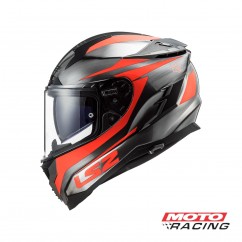 CASCO 327 CHALLENGER CANNON D/VISOR NARANJA/ GRIS GRAFITO "M" (LS2)