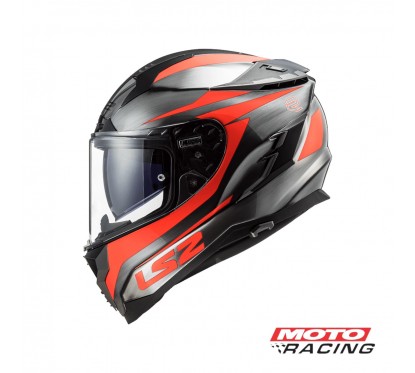 CASCO 327 CHALLENGER CANNON D/VISOR NARANJA/ GRIS GRAFITO "M" (LS2)