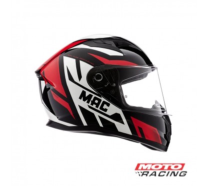 CASCO 825 SPEED JOY ROJO - NEGRO BRILLO "L" (MAC)