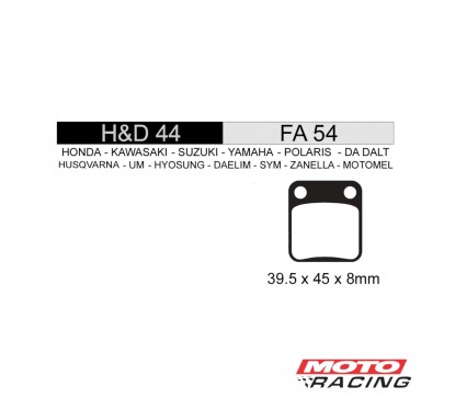 PASTILLA FRENO CG 125 TITAN- FAN- TITAN 150- RX 150- HD44 (APPO)