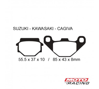 PASTILLA FRENO SUZUKI KLR 650-GN 125 TRASERO (STD)