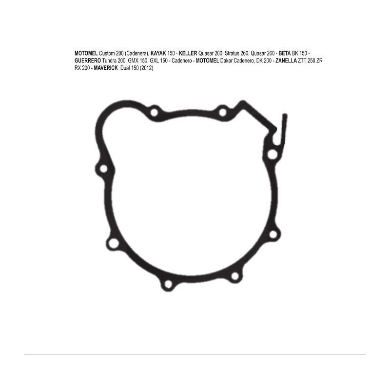 JUNTA TAPA ENCENDIDO MOTOMEL CUSTOM 200 CADENERA-  KAYAK 150 (A)
