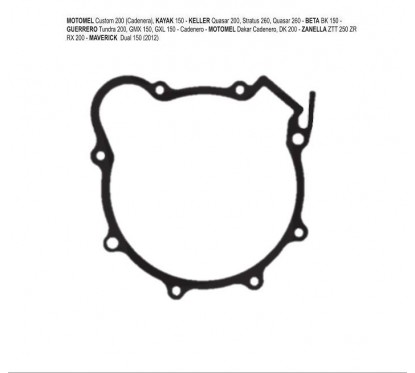 JUNTA TAPA ENCENDIDO MOTOMEL CUSTOM 200 CADENERA-  KAYAK 150 (A)