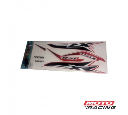 CALCOMANIA HONDA XR 150 L ROJO- NEGRO P-  MOTO ROJA (MM 2000)