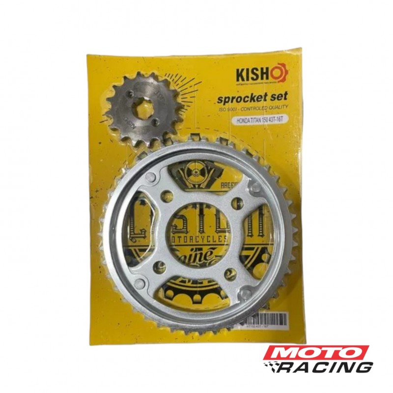 CORONA Y PIÑON HONDA CG 150 TITAN 43- 16 C- PROTECTO (KISHO)