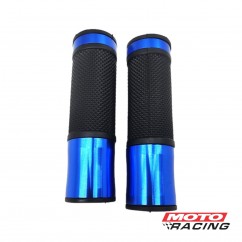 PUÑO TUNNING ALUMINIO -  GOMA C- CAÑO ACEL AZUL (T-FORCE)