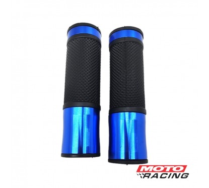 PUÑO TUNNING ALUMINIO -  GOMA C- CAÑO ACEL AZUL (T-FORCE)