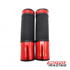 PUÑO TUNNING ALUMINIO -  GOMA C- CAÑO ACEL ROJO (T-FORCE)