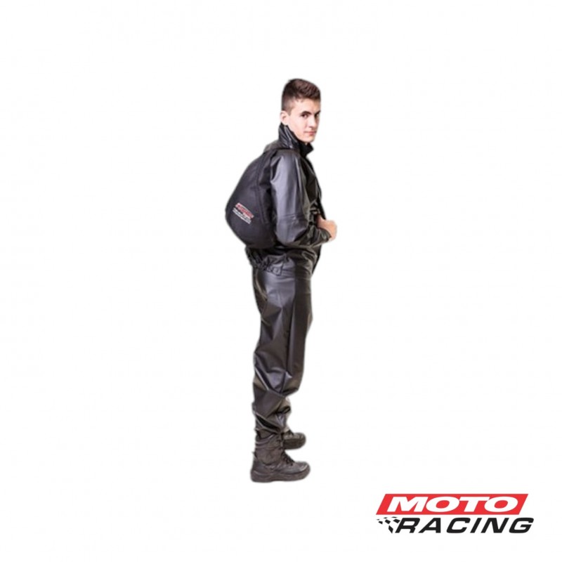 TRAJE PARA LLUVIA HOMBRE NEGRO "S" (PROTER CAPAS)