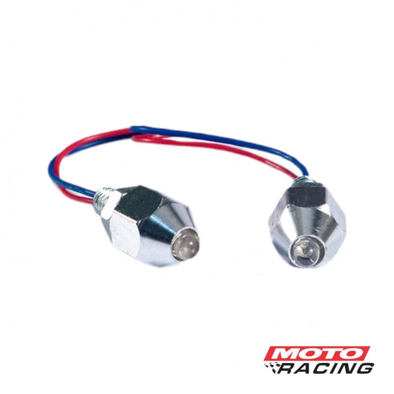 SET TORNILLO TUNNING 6mm C- LUZ PLATA x2 ()