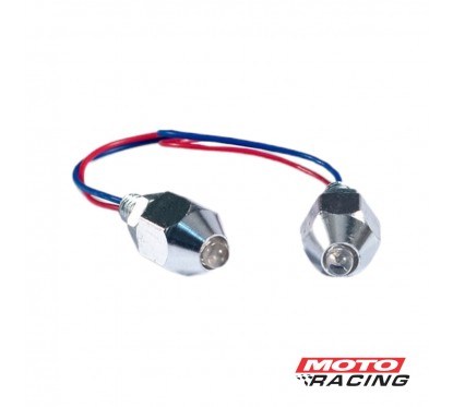 SET TORNILLO TUNNING 6mm C- LUZ PLATA x2 ()