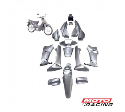 KIT PLASTICOS HONDA WAVE M- N PINTADO GRIS CLARO14P NAC (OKINOI)