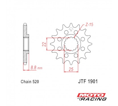 PIÑON Z-13 x 520 KTM TODAS JT1901.13 (JT)